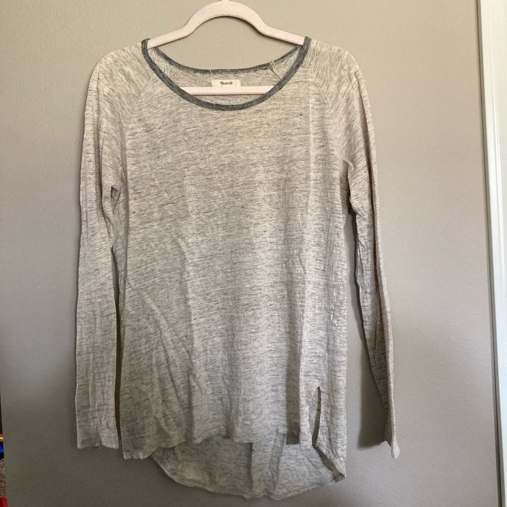 Madewell Heather Gray Long Sleeve Tee